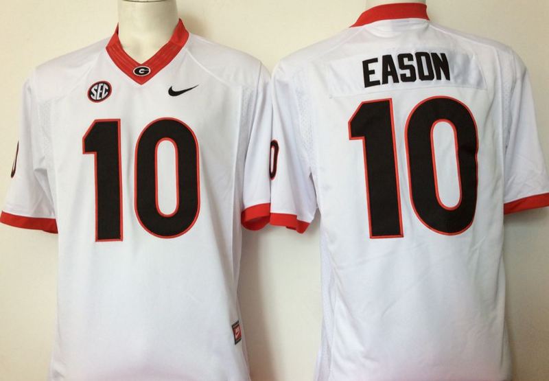 NCAA Youth Georgia Bulldogs White #10 Eason jerseys